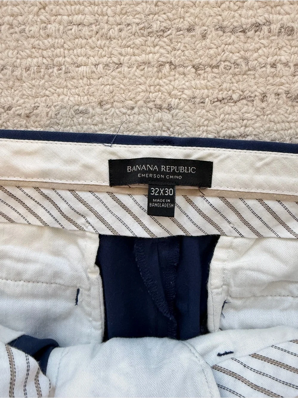 Banana Republic Men's Navy Blue Chinos